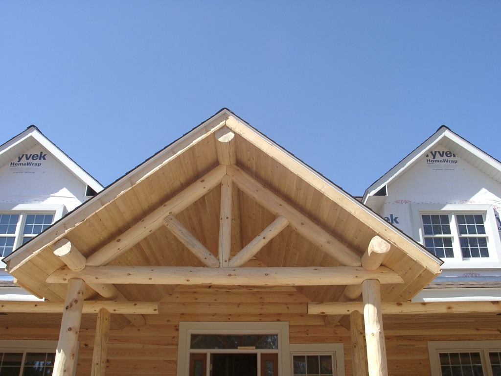 Timber truss and entrance cover