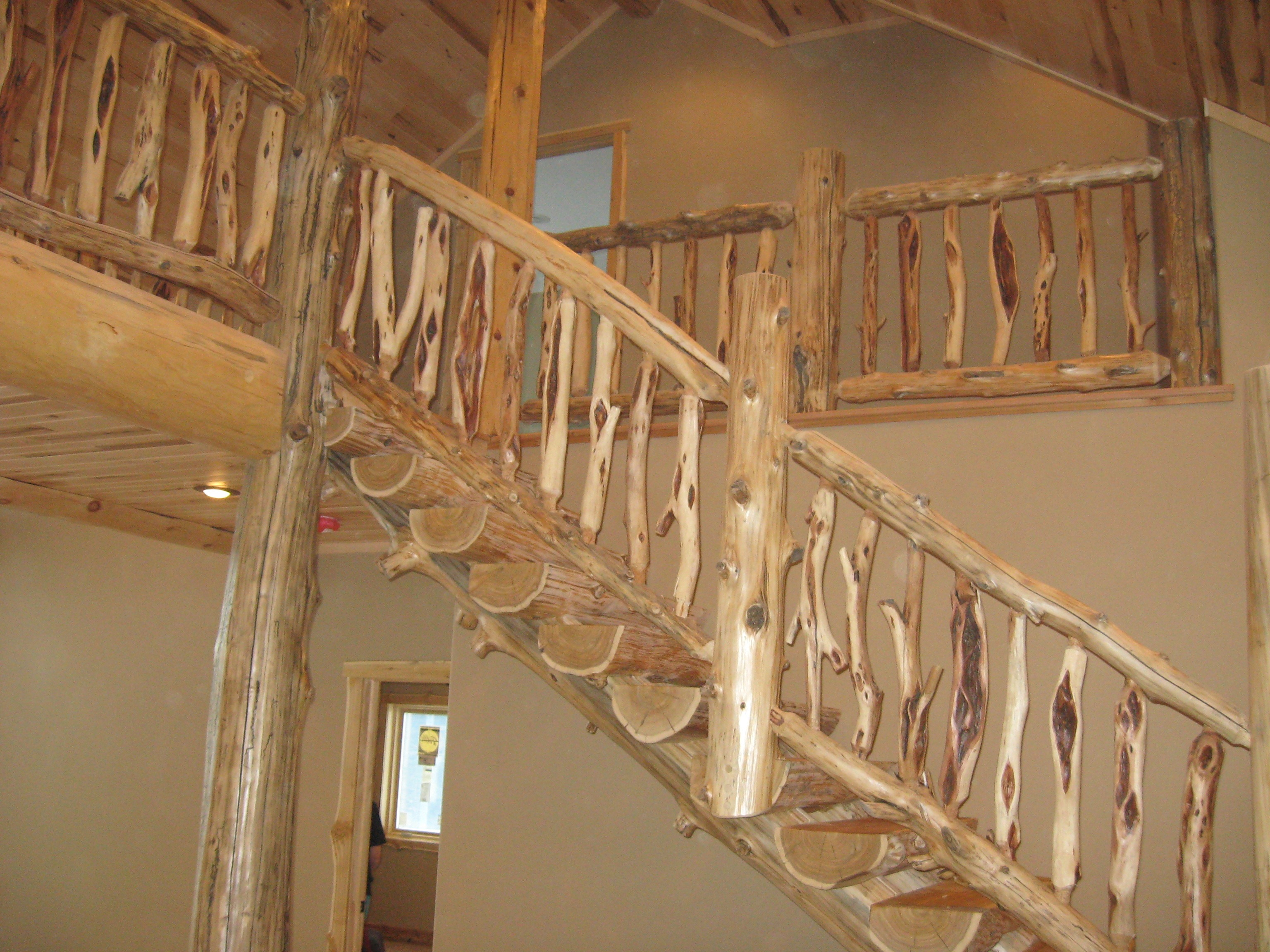 Diamon willow indoor staircase | Wood Stair Railings