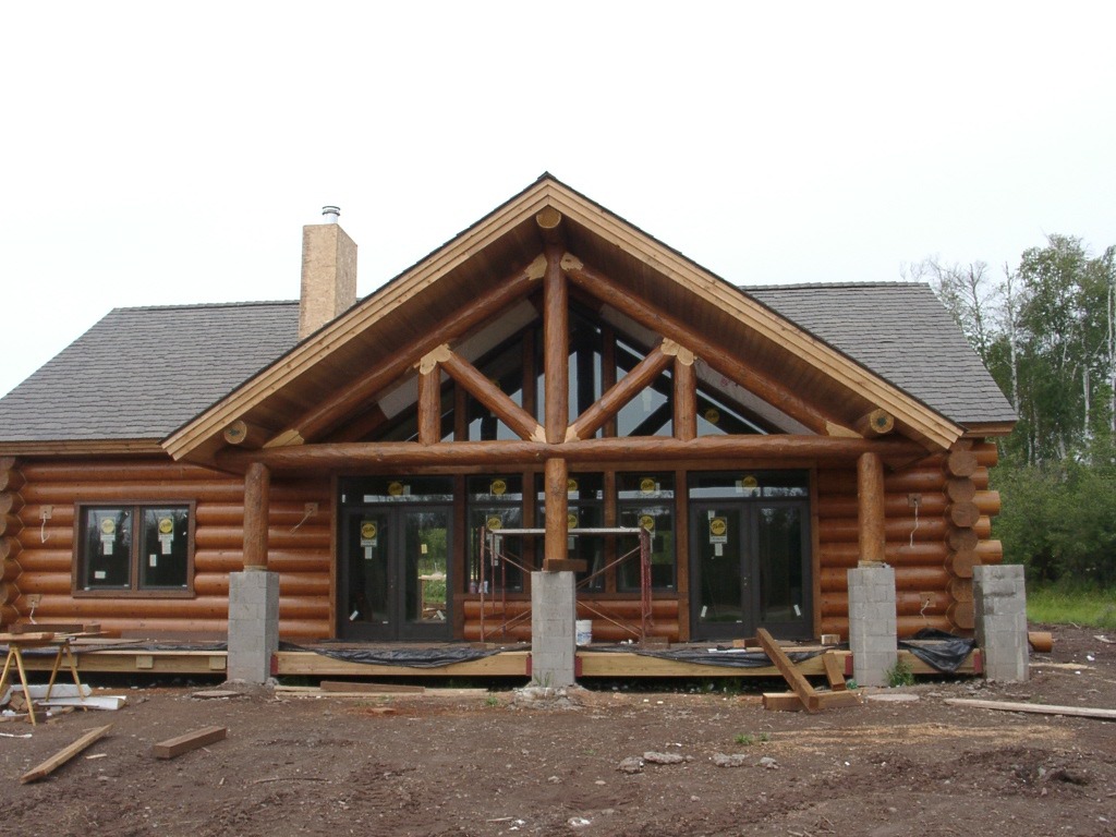 Log cabin construction