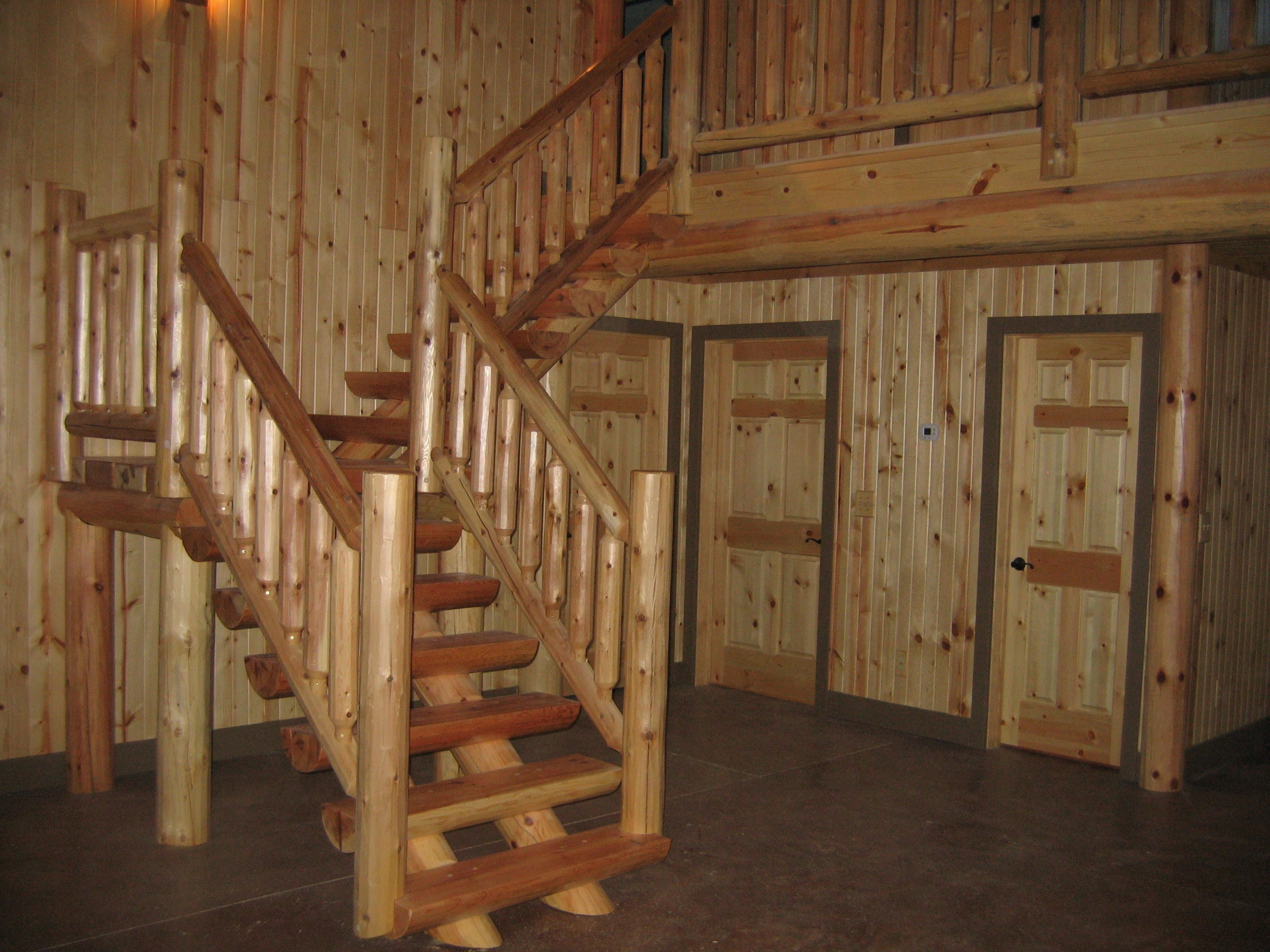 Natural wooden interior | Wood Stair Railings
