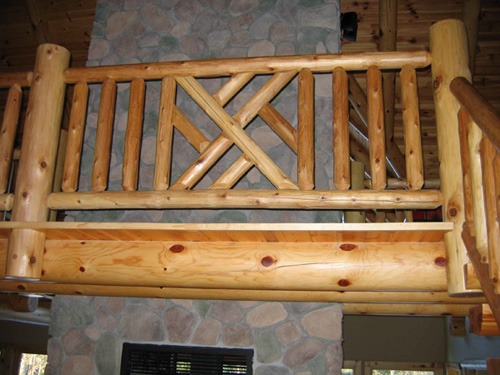 Custom designed staircase railing | Wood Stair Railings