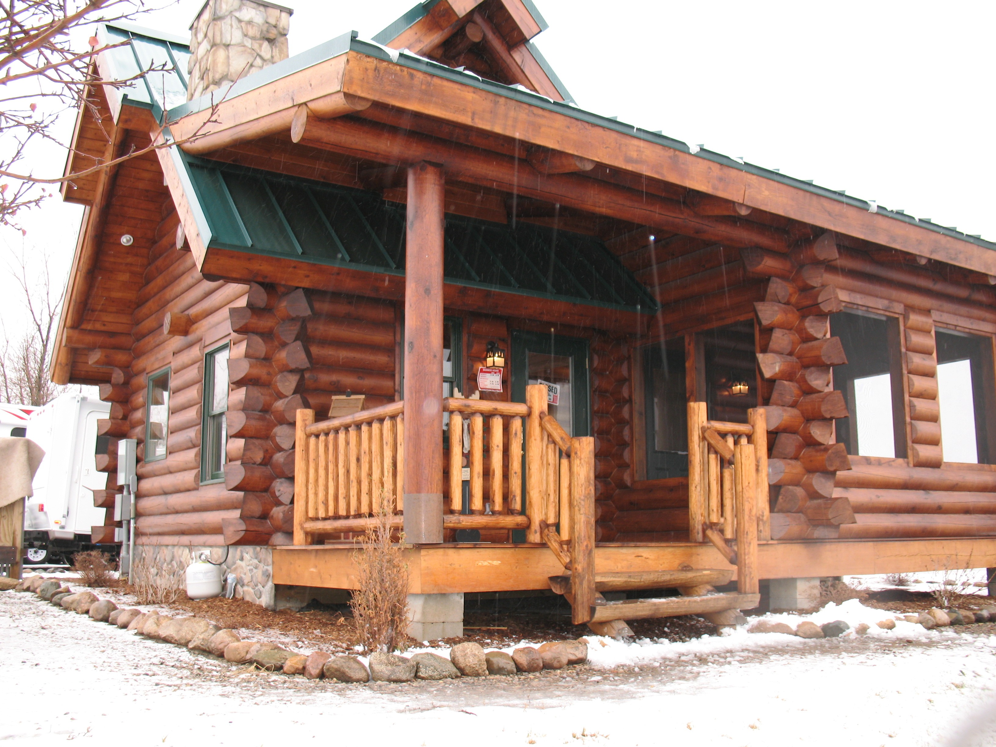 Rustic log cabin in Minnesota