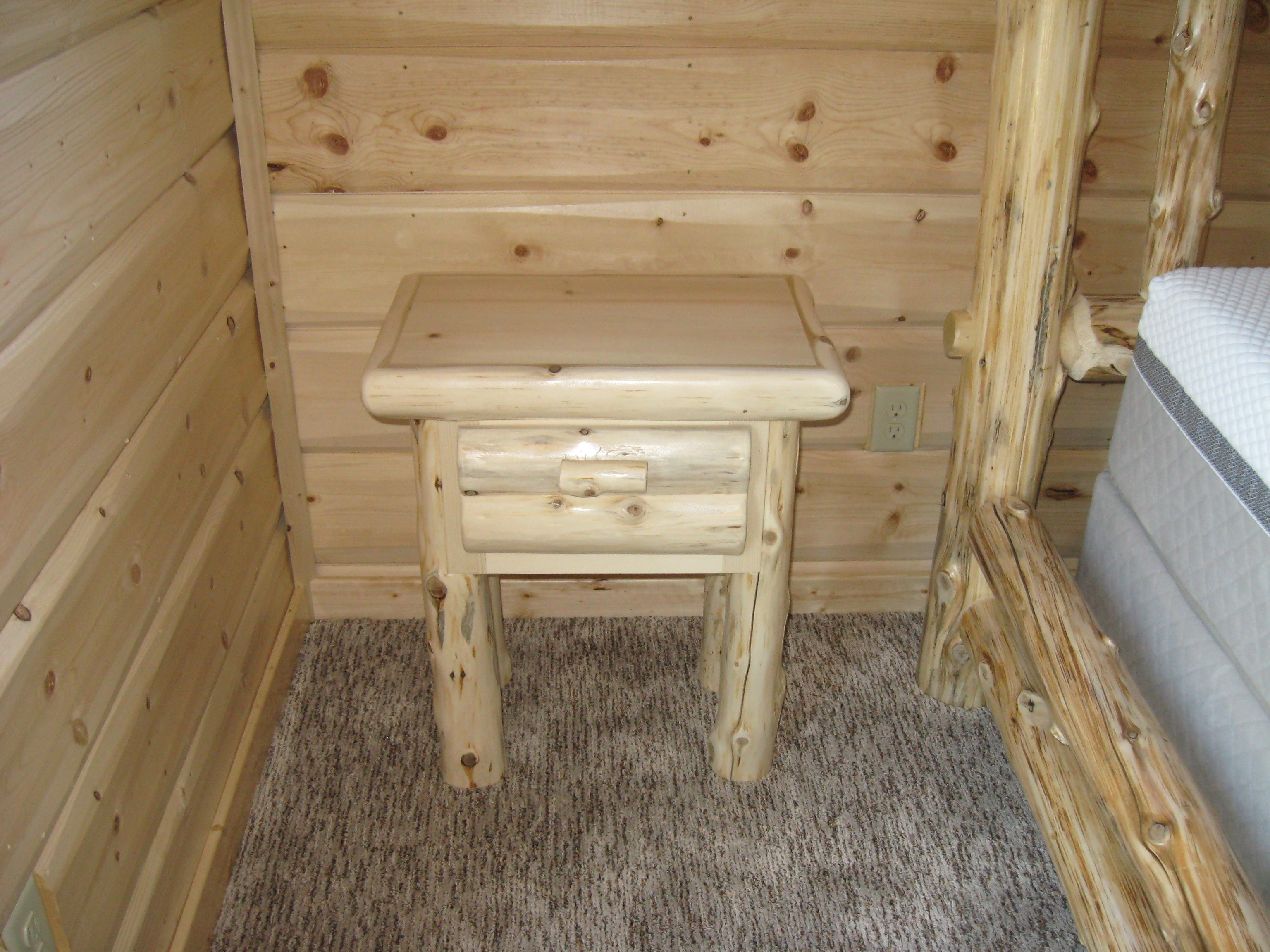 Custom timber nightstand