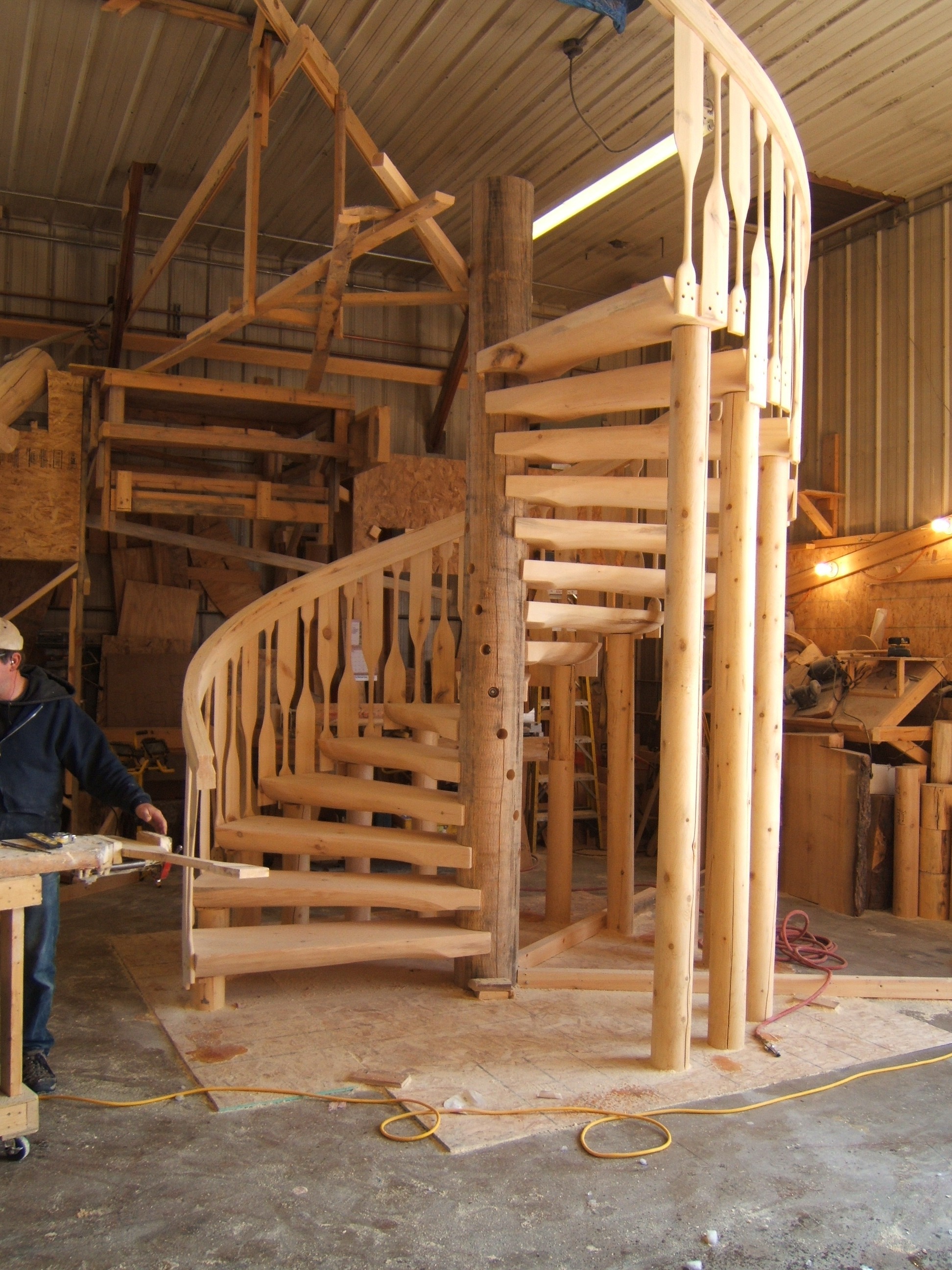 rustic staircases | building a log spiral staircase | Spiral Staircase