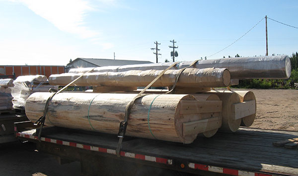 transporting large timber logs