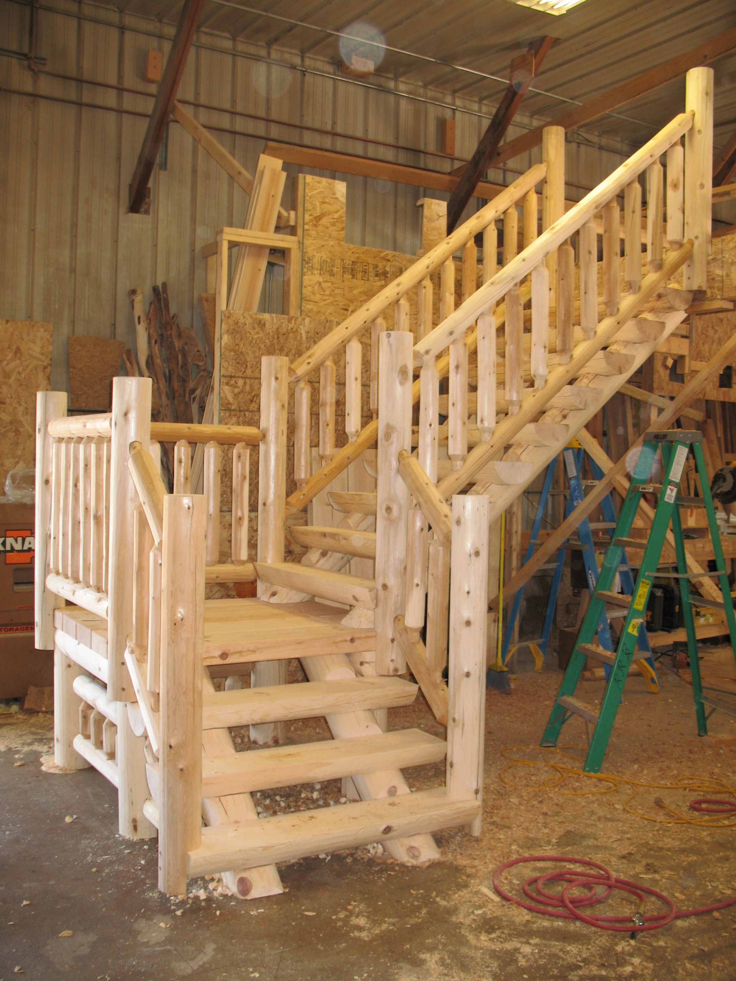 building a natural wood staircase | Wood Stair Railings
